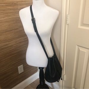 Unisa Leather Drawstring Bucket Bag